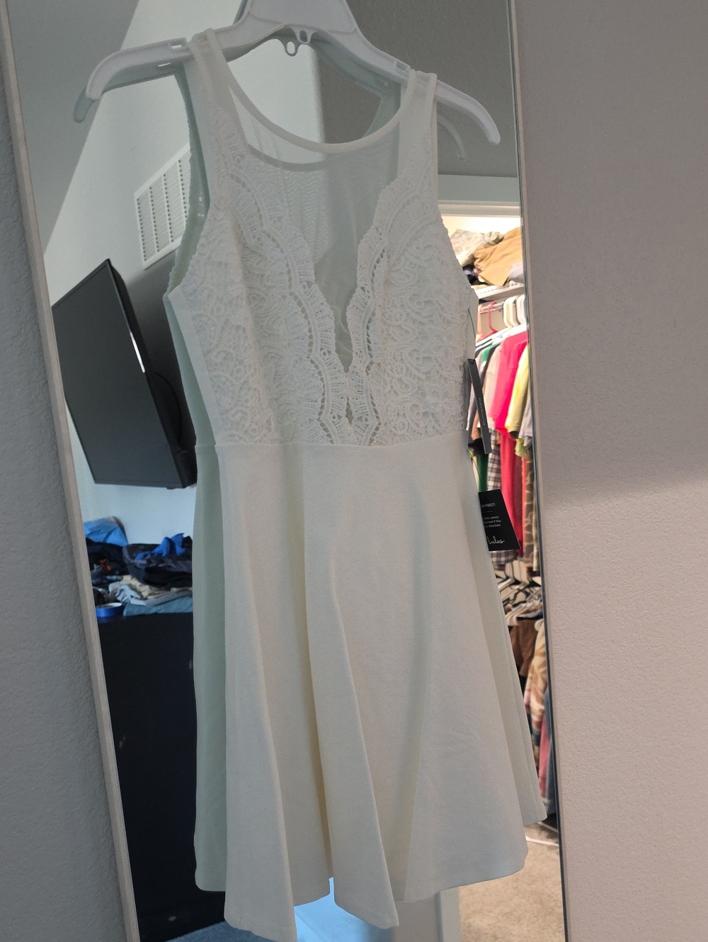 Lulus White Lace Fit & Flare Dress - Women